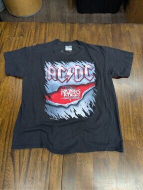 ACDC The Razors Edge Tour Shirt Vintage Band Tee Men Size XL